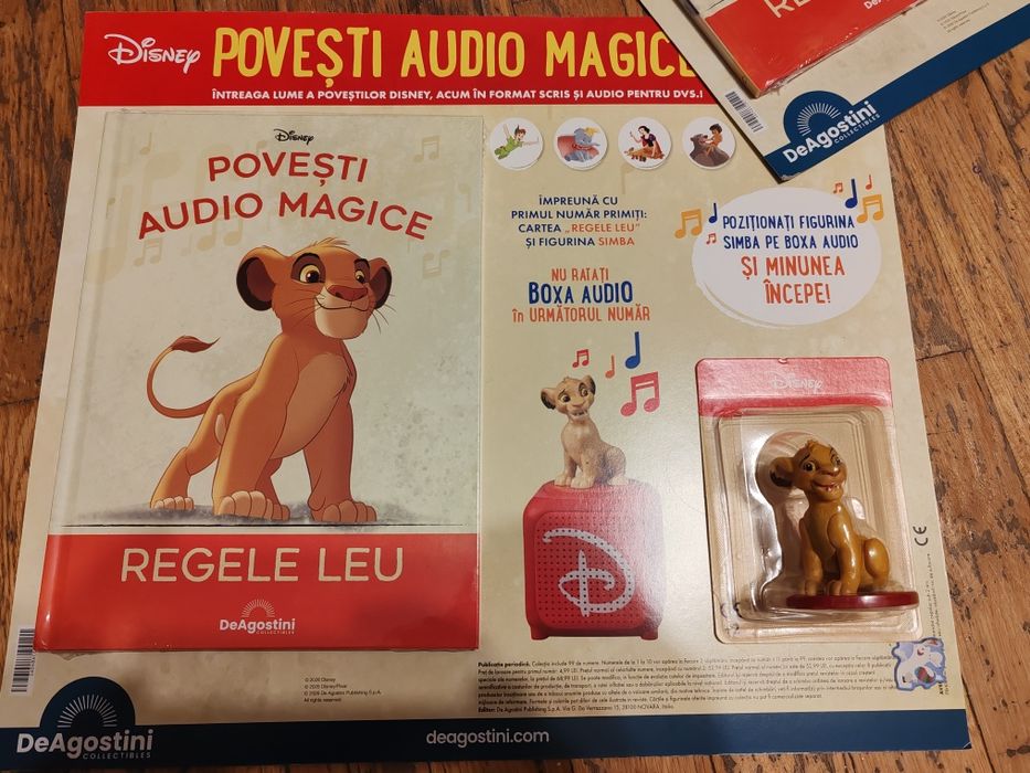 Povesti audio magice Regele leu Simba figurina Disney nou sigilat