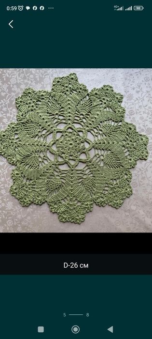 Салфетки из хб пряжи