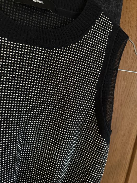 Diesel оригинален кроп топ с камъни