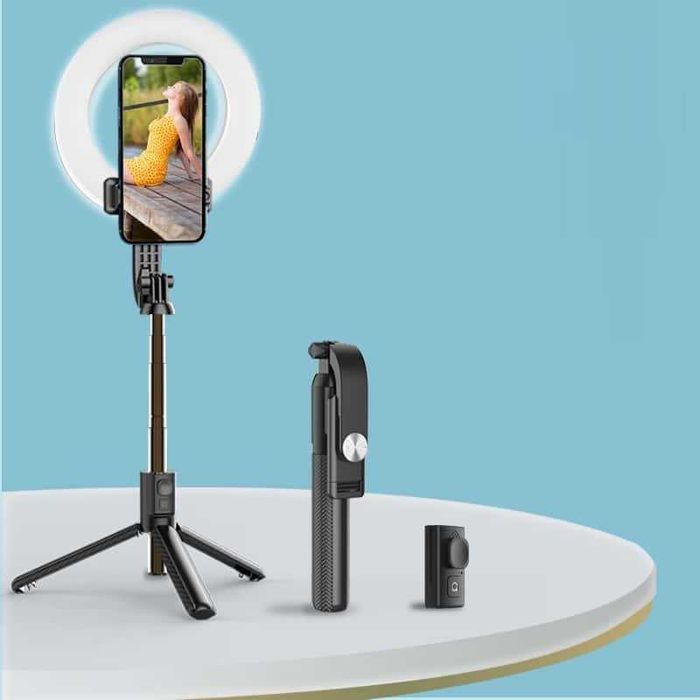 Селфи стик Трипод Блутут Digital One SP01005 L07, с ринг лампа, BT