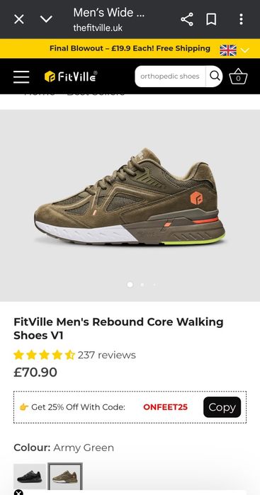 Fitville Rebound Core adidași încălțăminte sport 45 comoda extra wide