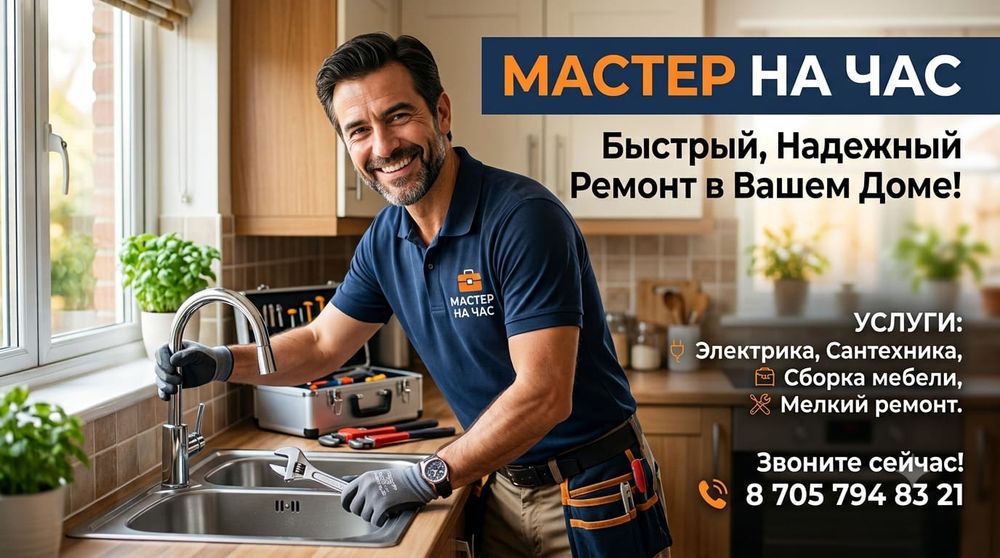 Услуги мастера на час и прочие бытовые работы