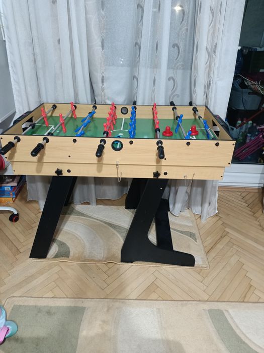 Masa de joc Leoamark 15 in 1, biliard, foosball, hochei, tenis de masa