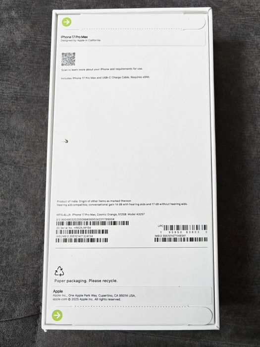 Iphone 17 Pro Max 512 Gb Cosmic Orange