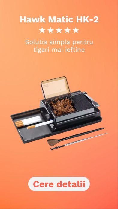 Hawk Matic HK-2 - Masina electrica injectat tutun in tuburi 5.5mm