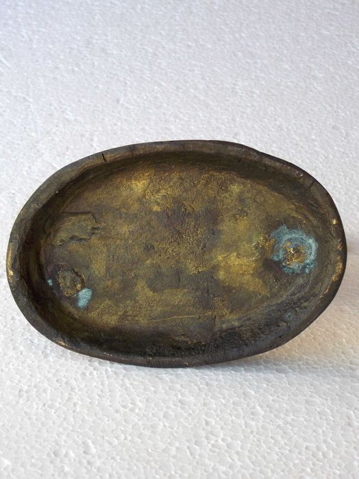 statueta veche patina bronz lucrata manual arta antichitati handmade