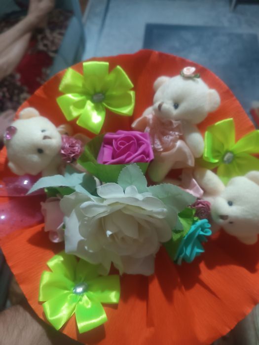 Букеты с мишками