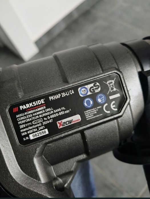 Rotopercutor parkside performance 3 J putere 20v fara fir