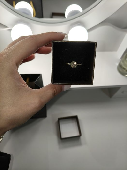Inel Logodnă Aur Galben 14K (585) cu Moissanite Premium 2.0ct