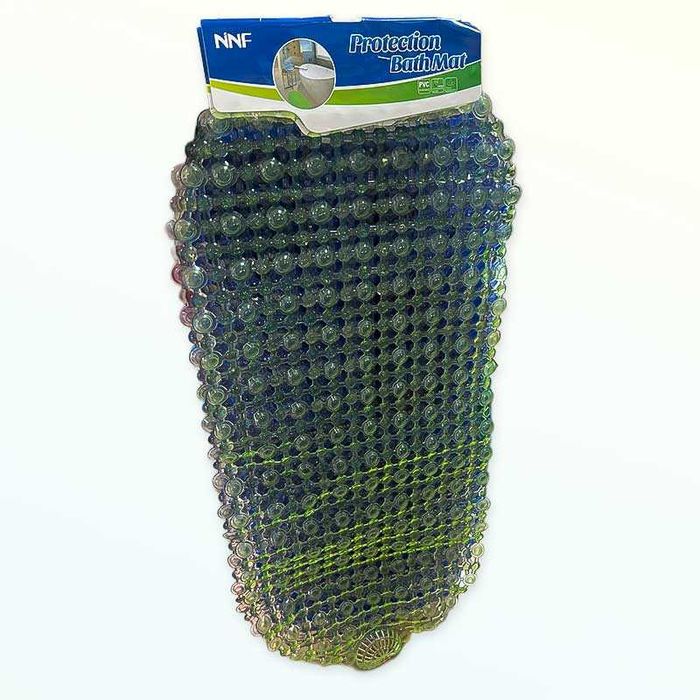 Постелка за баня с вендузи – 90 × 40 см, прозрачна