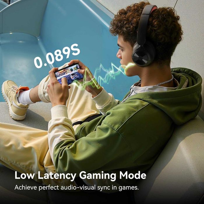 OneOdio Focus A1 Pro Безжични слушалки с активно шумопотискане,червени