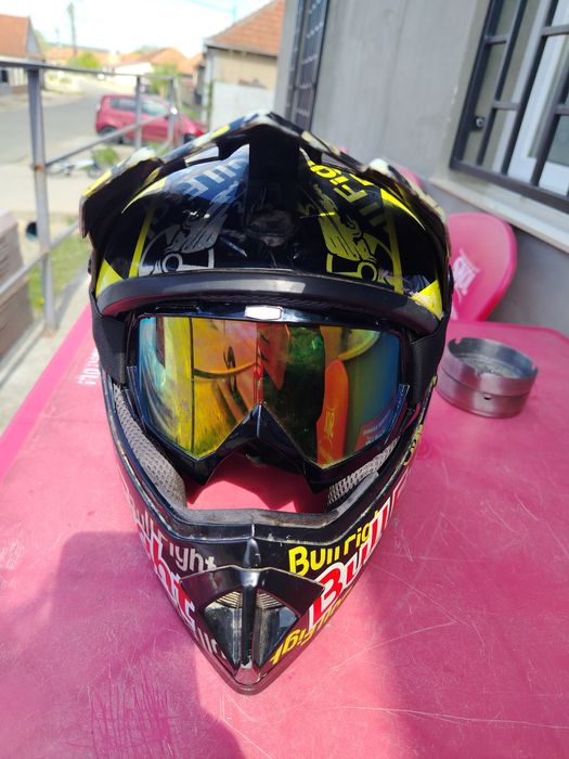 Casca moto Enduro +ochelari