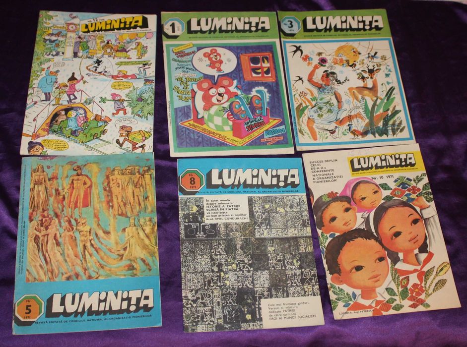 revista Luminita suplimente Lumea copiilor  1967 1972 benzi desenate