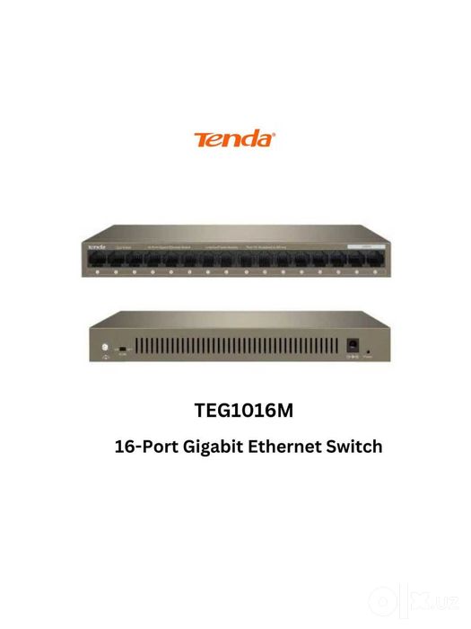 Коммутатор / Tenda / TEG1016M /  10/100/1000 Мбит/с
