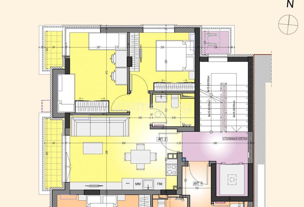 Продава се Тристаен апартамент в София, Център - 80 кв.м за 3800 €/кв.м - Снимка #1