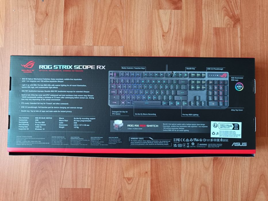 Tastatura ASUS ROG Strix Scope RX Red Noua