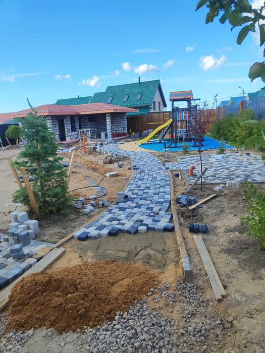Укладка тротуарной плитки