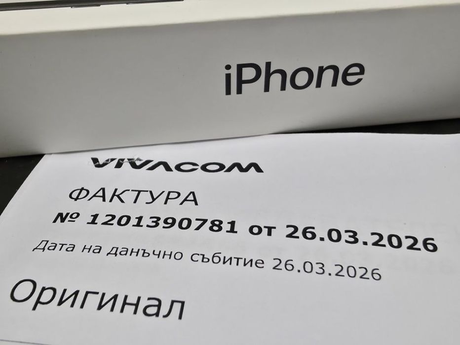 НЕАКТИВИРАН 128GB iPhone 15 Vivacom Гаранция 2028 Black / Черен