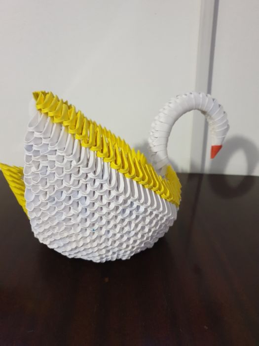 Origami 3d lebada si bicicleta