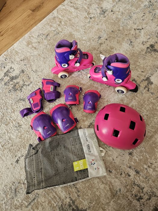 Set role copii + casca + protectii coate, palme si genunchi