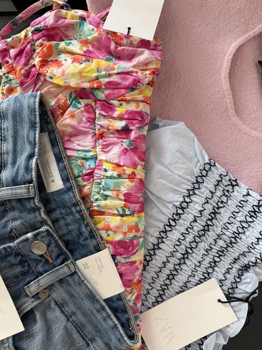 Дънки zara, висока талия