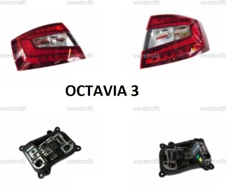 Mufe adaptoare stopuri LED OEM SKODA Octavia 3 FaceLift VW Polo 6R 6C