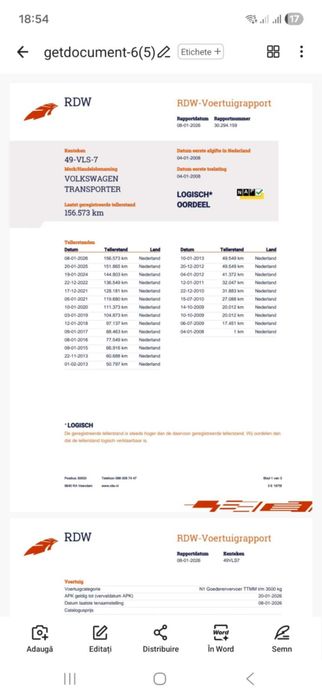 Volkswagen Transporter T5 Model Extra Lung