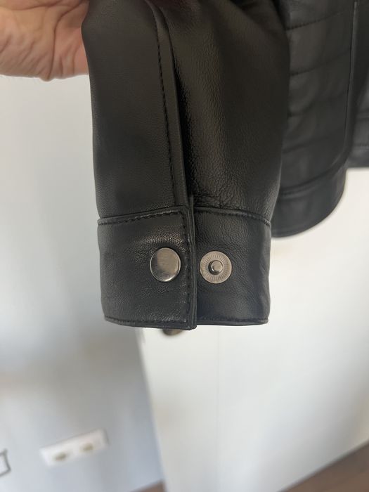 Мъжко кожено черно яке - 100% естествена кожа, М