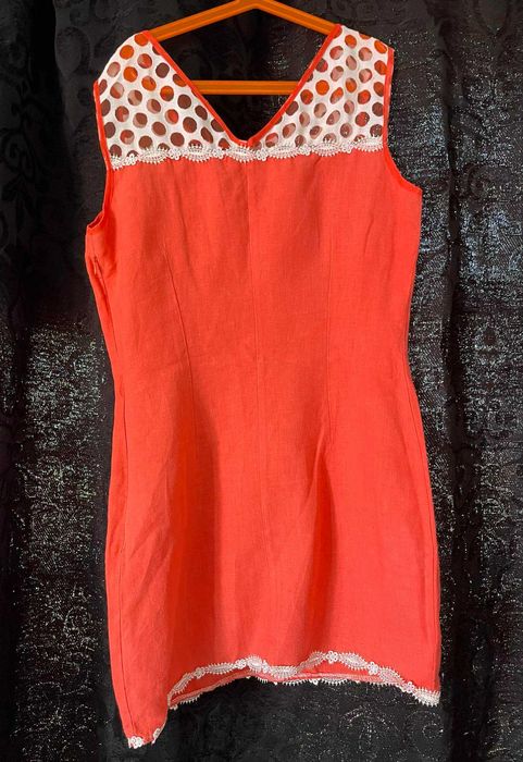 Rochie din in, de vara, pentru fete/femei, marime S-36