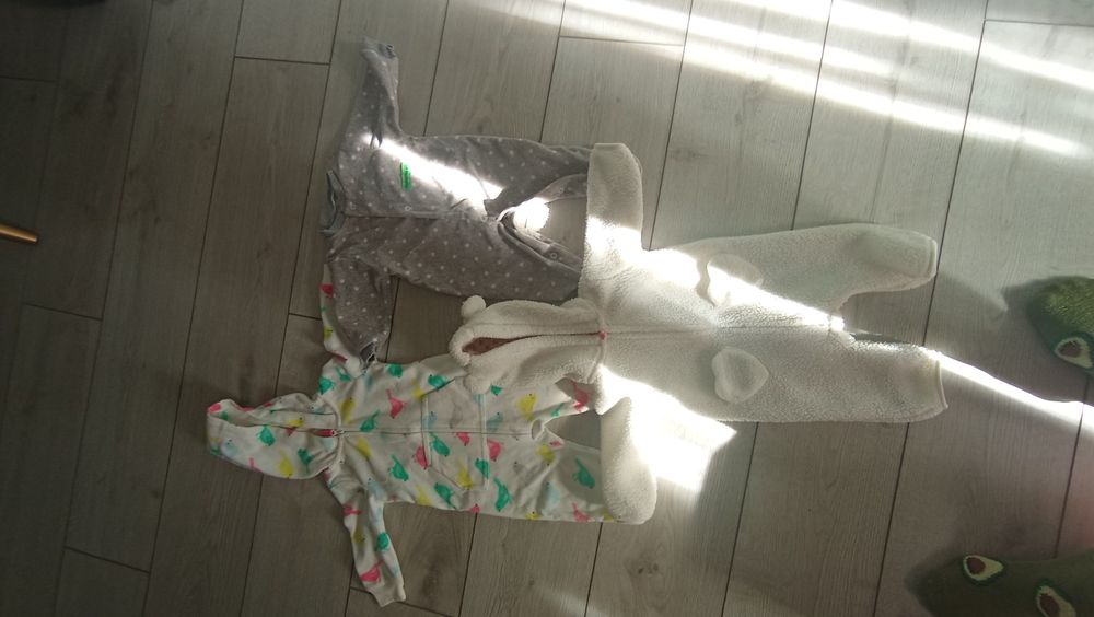 Теплые, флисовые комбинезоны от 0 - 3 до 6 месяцев