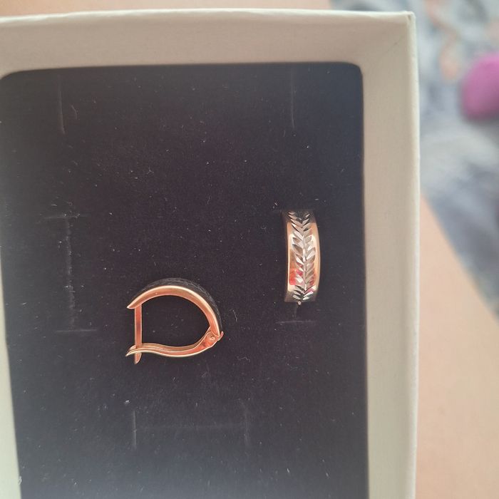 Золото 585 проба сережка