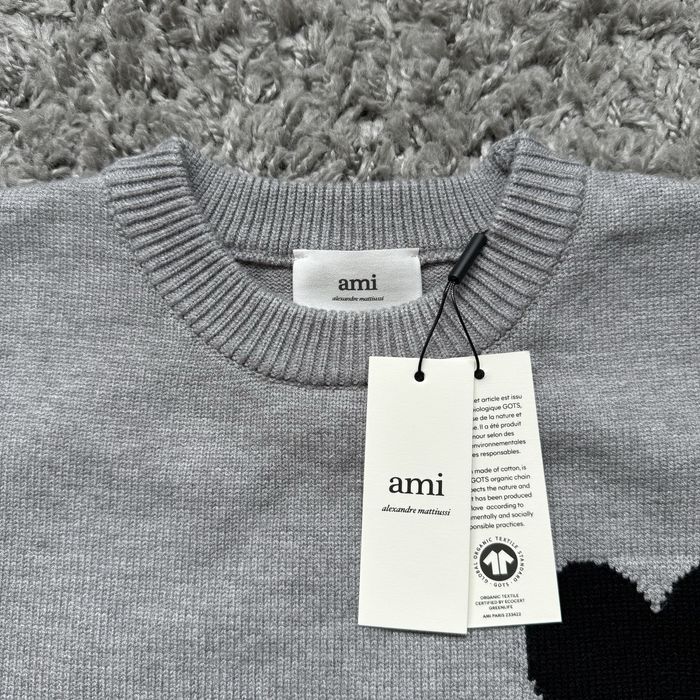 Pulover Ami Paris Gri | Negru M