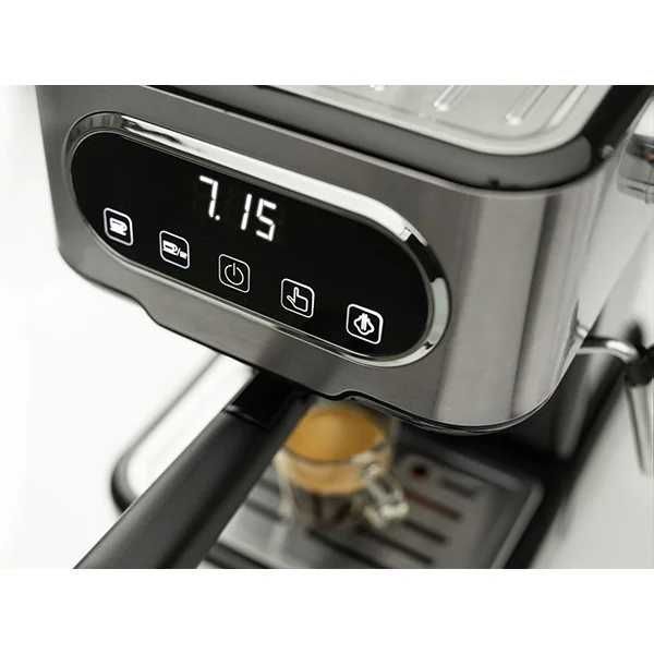 Espressor cafea GORENJE ESCM15DBK, 1.5l, 1100W, 15 bar, sistem Cappuccino, negru-argintiu nou, sigilat