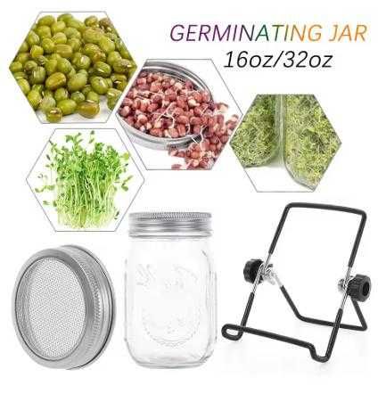 304 Неръждаема Цедка за Буркани Капачка за Покълване на Семена Кълнове