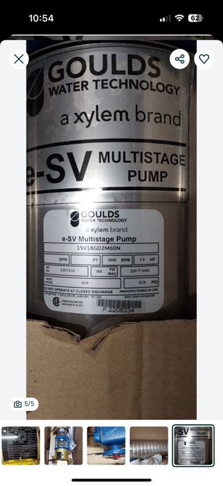 Pompa pe apa Goulds verticala