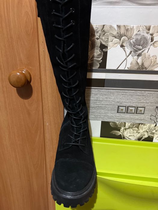 Сапоги замшевые зимние