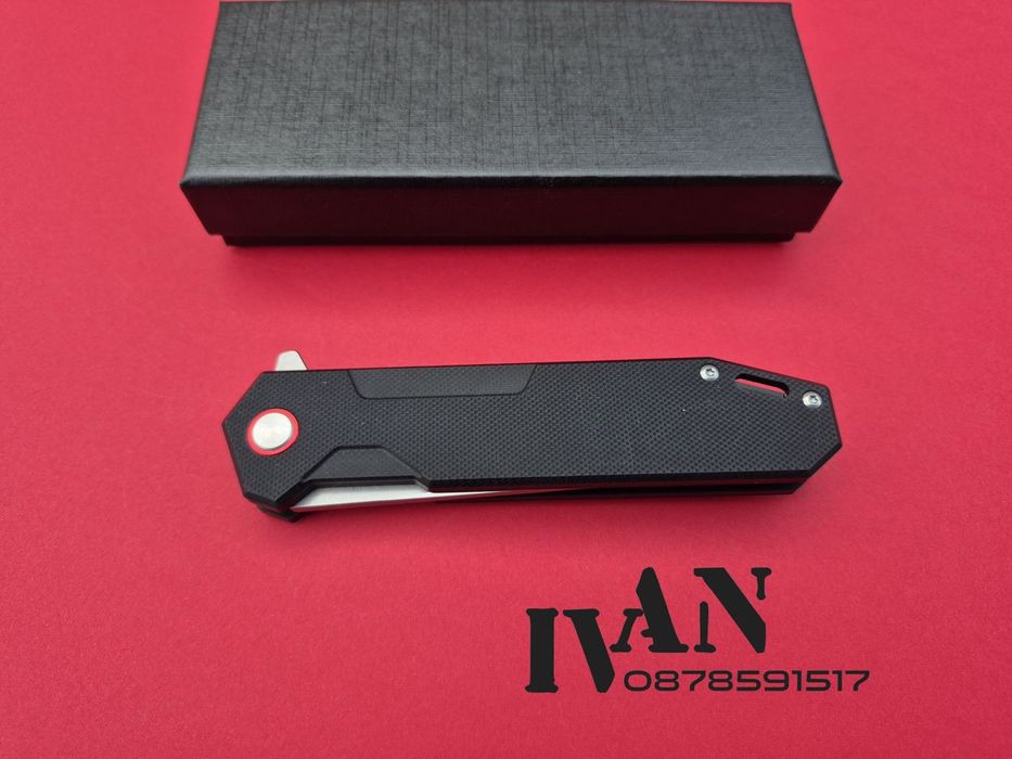 Сгъваем полуавтоматичен нож-стомана D2,дръжка G10-танто острие