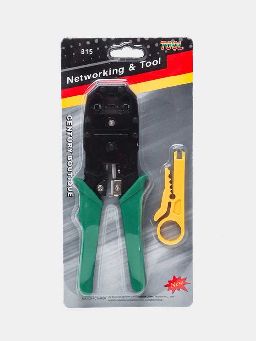 Обжимной инструмент кримпер RJ45 RJ11 RJ9 нож в комплекте Доставка