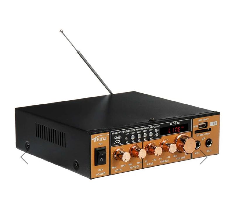 Amplificator boxe combina audio BT-158 30W, Bluetooth USB, Receiver Stereo, Statie karaoke, Radio