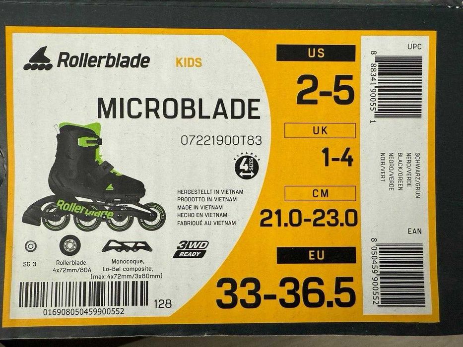 Role copii Rollerblade Microblade + cască și protecții