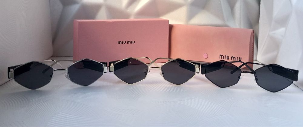 Дамски слънчеви очила ромб 3 цвята черни