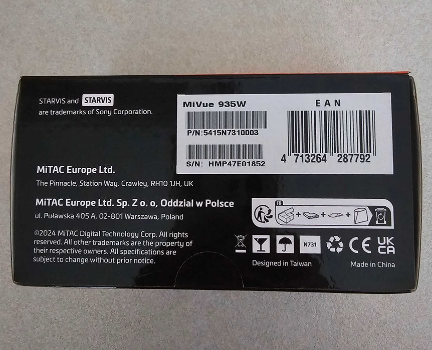 Видеорегистратор MIO Mivue 935W 4K 2.7", 3840x2160