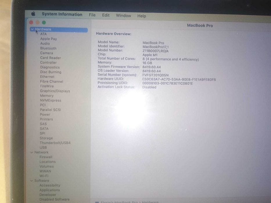 MacBook Pro 13 M1, 16GB RAM, 256GB SSD, Space Grey – ca nou + bonus hub USB-C