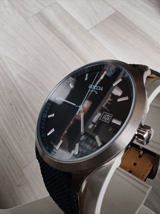 Ceas Boccia Titanium Quartz Sapphire Crystal 41 mm Nou-Nepurtat!