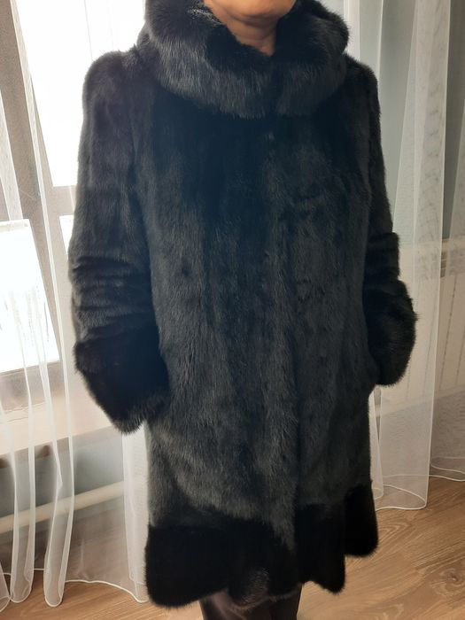 Норковая цельная шуба
