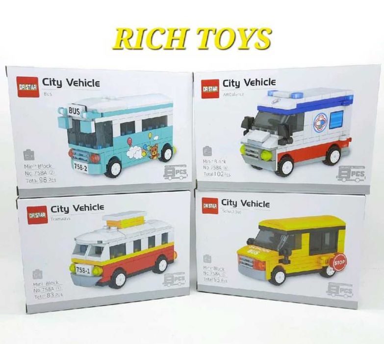 Мини Конструктор City Cars с нано части