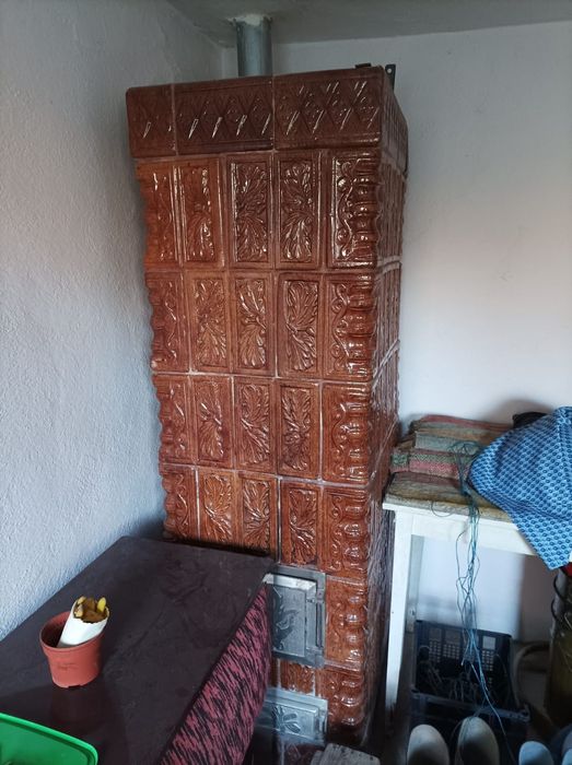 Soba teracota completa cu ușa de fontă