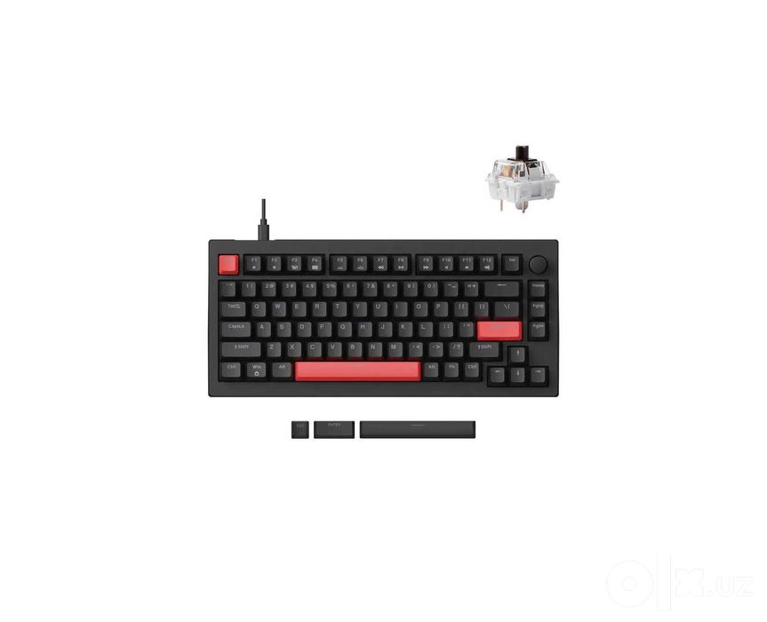 Клавиатура Lemokey X4 84Key Keychron Brown USB-A QMK Black