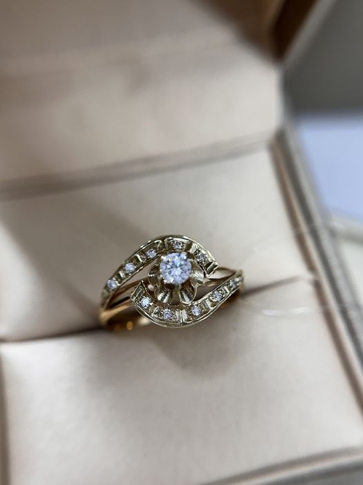 Кольцо золото/ техно голд