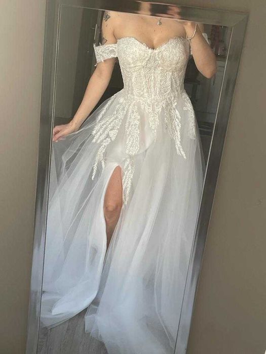 Уникална сватбена рокля "Бохо"